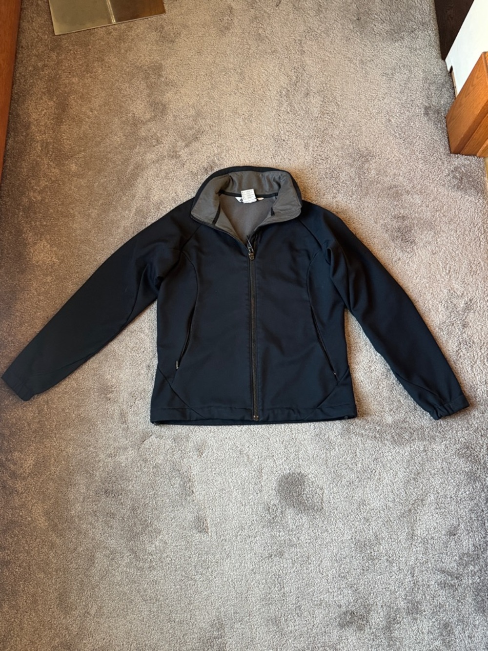 Columbia Black Softshell Zip Jacket Lightweight O… - image 1